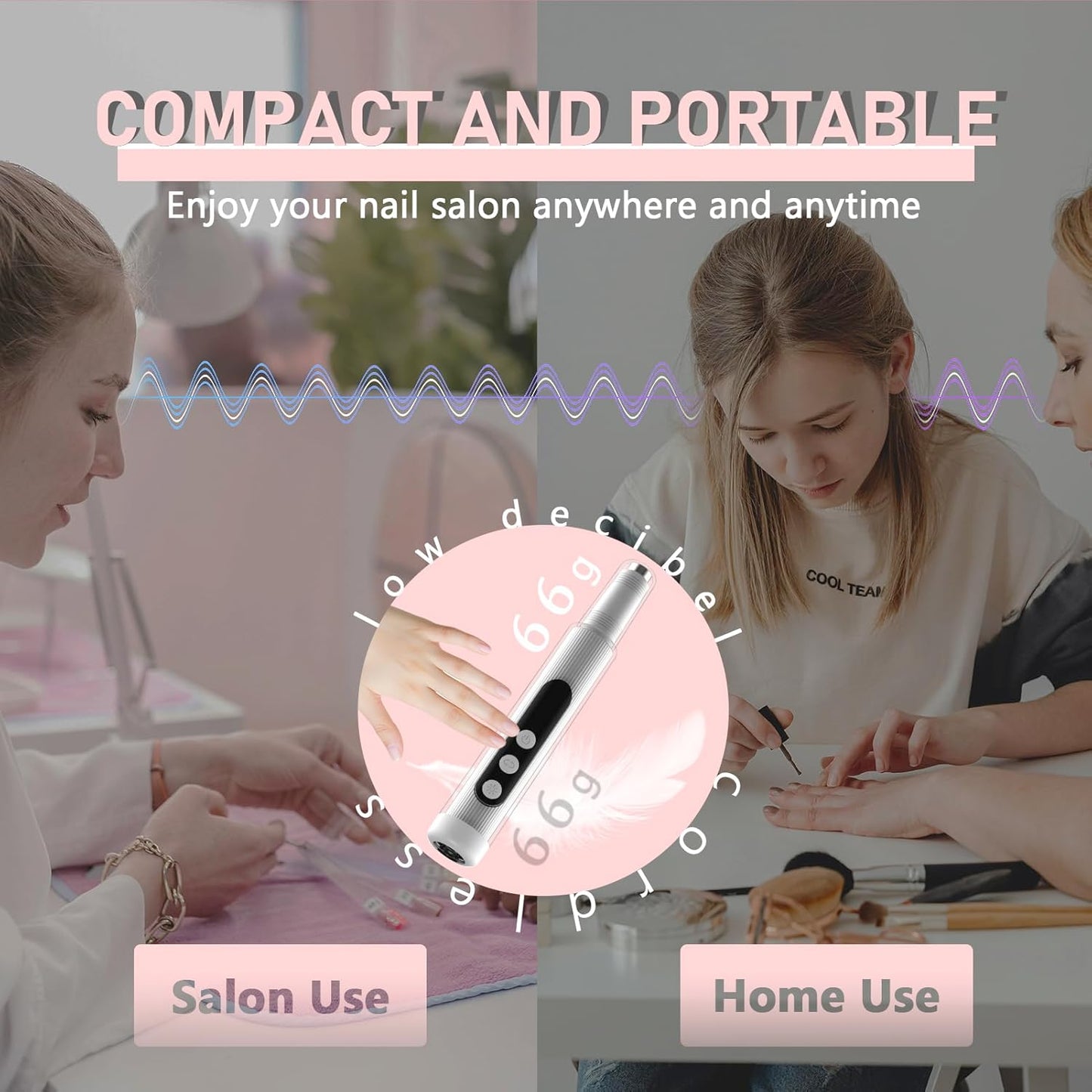 Electric Nail Drill Kit with U V Nail Lamp,Portable Cordless Electric Nail File with Display Screen,9 Speeds Professional Manicure Pedicure Polishing 12-In-1 Nail Drill Kit for Home and Salon Use