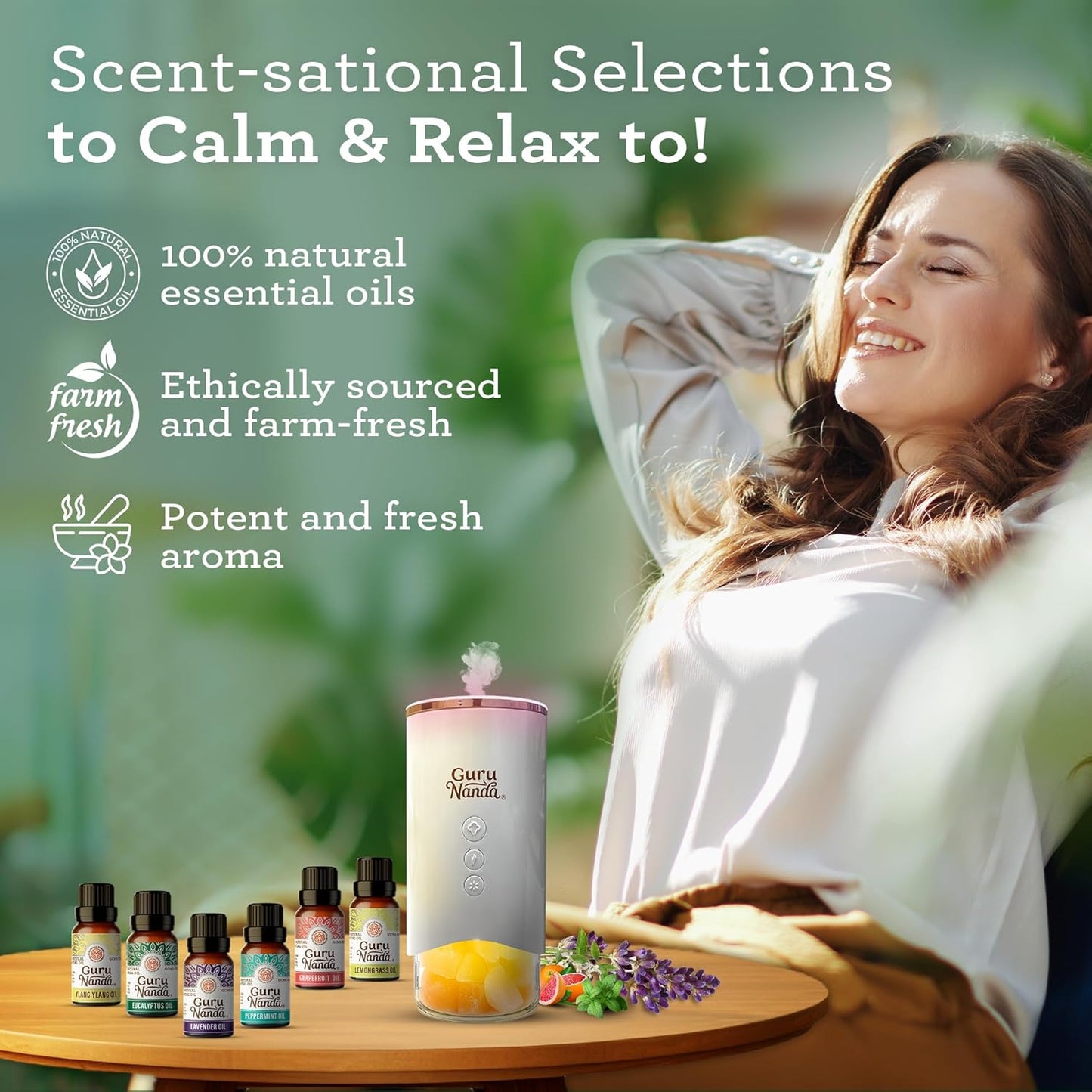 Essential Oils Set for Diffusers, 100% Pure, Aromatherapy, Massage, Skin Care, Candle and Soap Making Lavender, Peppermint, Eucalyptus, Orange, Lemongrass, Cedarwood 0.33 Fl Oz (Pack of 6)