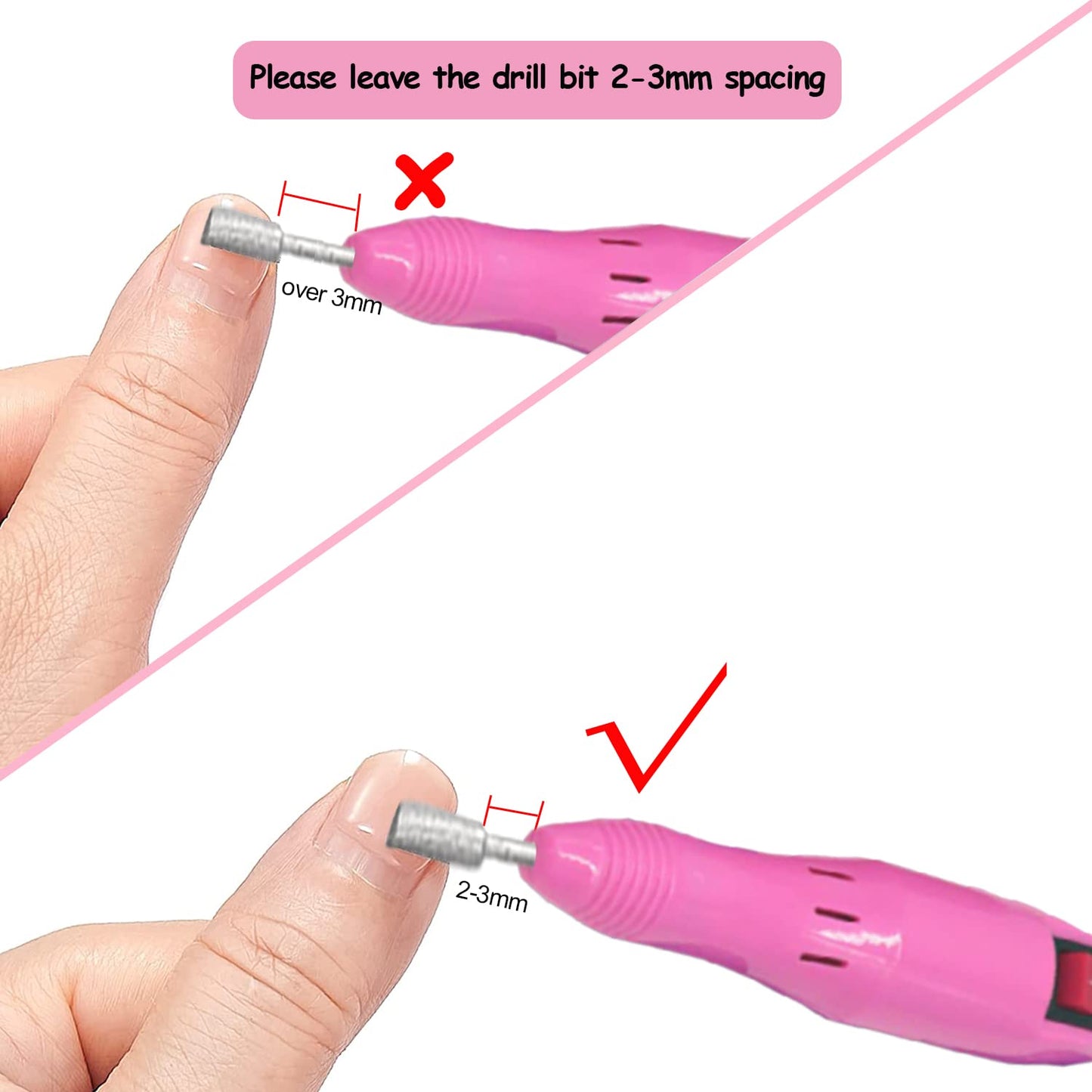 Electric Nail Drill Machine 20000 RPM, Acrylic Nail Tools for Thick Nails File Kit, Gel Nails Manicure Pedicure Polisher Sets for Home Salon Use