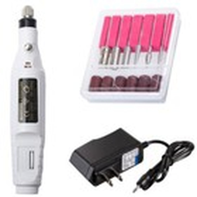 Nail File Drill Kit Electric Manicure Pedicure Acrylic Portable Salon Machine