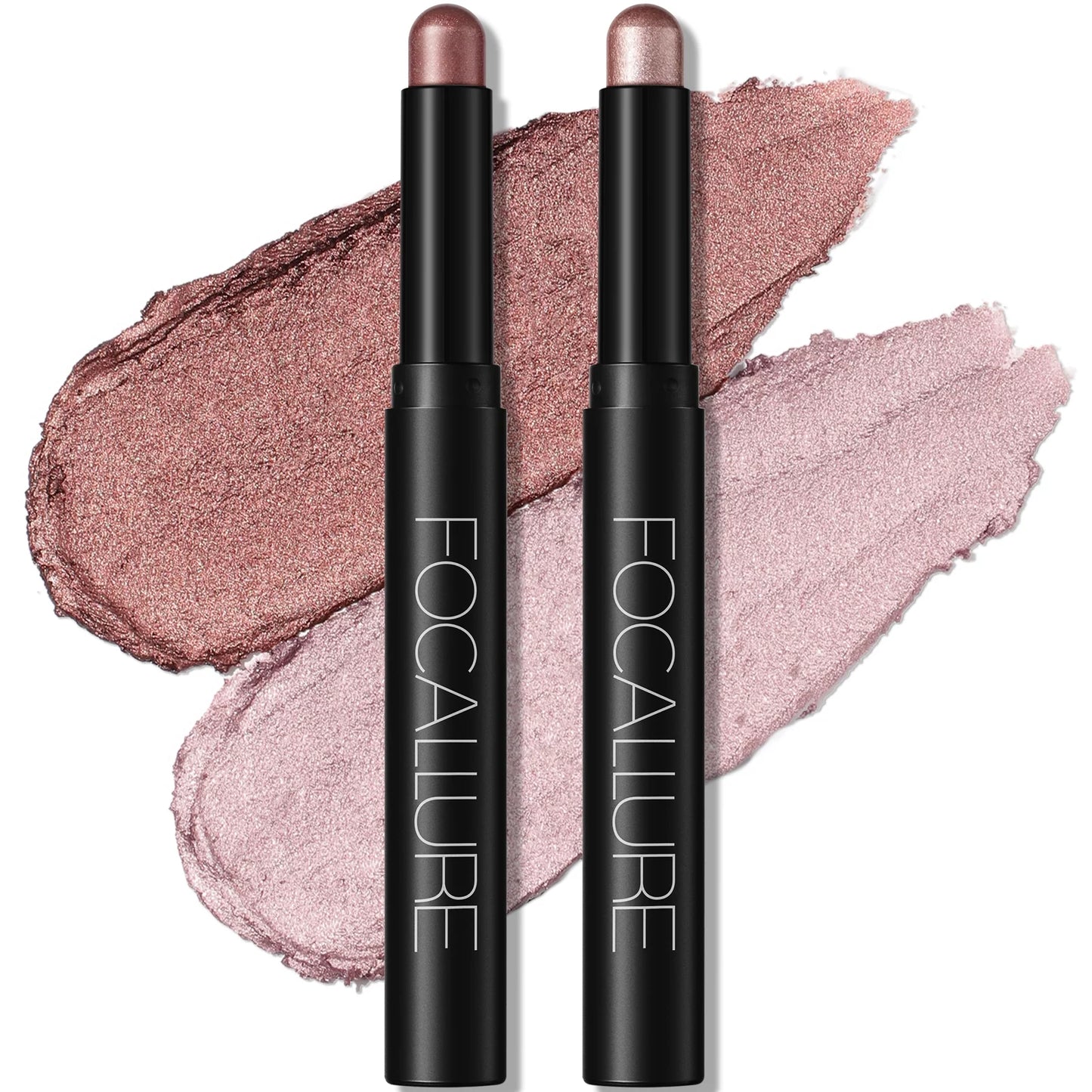 (2 Pcs) 2 in 1 Eyeshadow and Eyeliner Pen,Waterproof Eyeshadow Stick, Silky Peach
