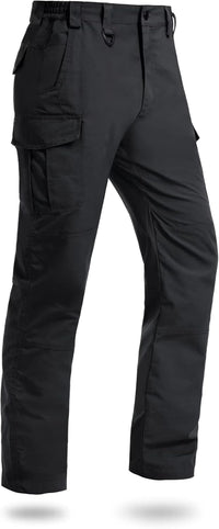Men'S Cargo Pants Water Repellent Ripstop Lightweight Army Construction Outdoor Fishing BDU Trousers Hiking Hunting Work Tactical Pants Black Size 38