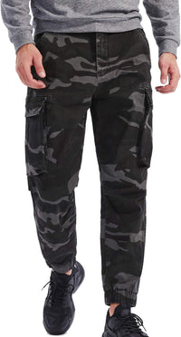 Mens Cargo Pants Casual Cotton Tactical Camo Combat Work Pants