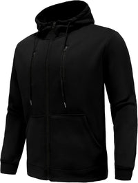 Men'S Hoodies Zip up Cotton Fleece Warm Hooded Sweatshirt Winter Jacket Workout Hoodie Pullover with Pockets