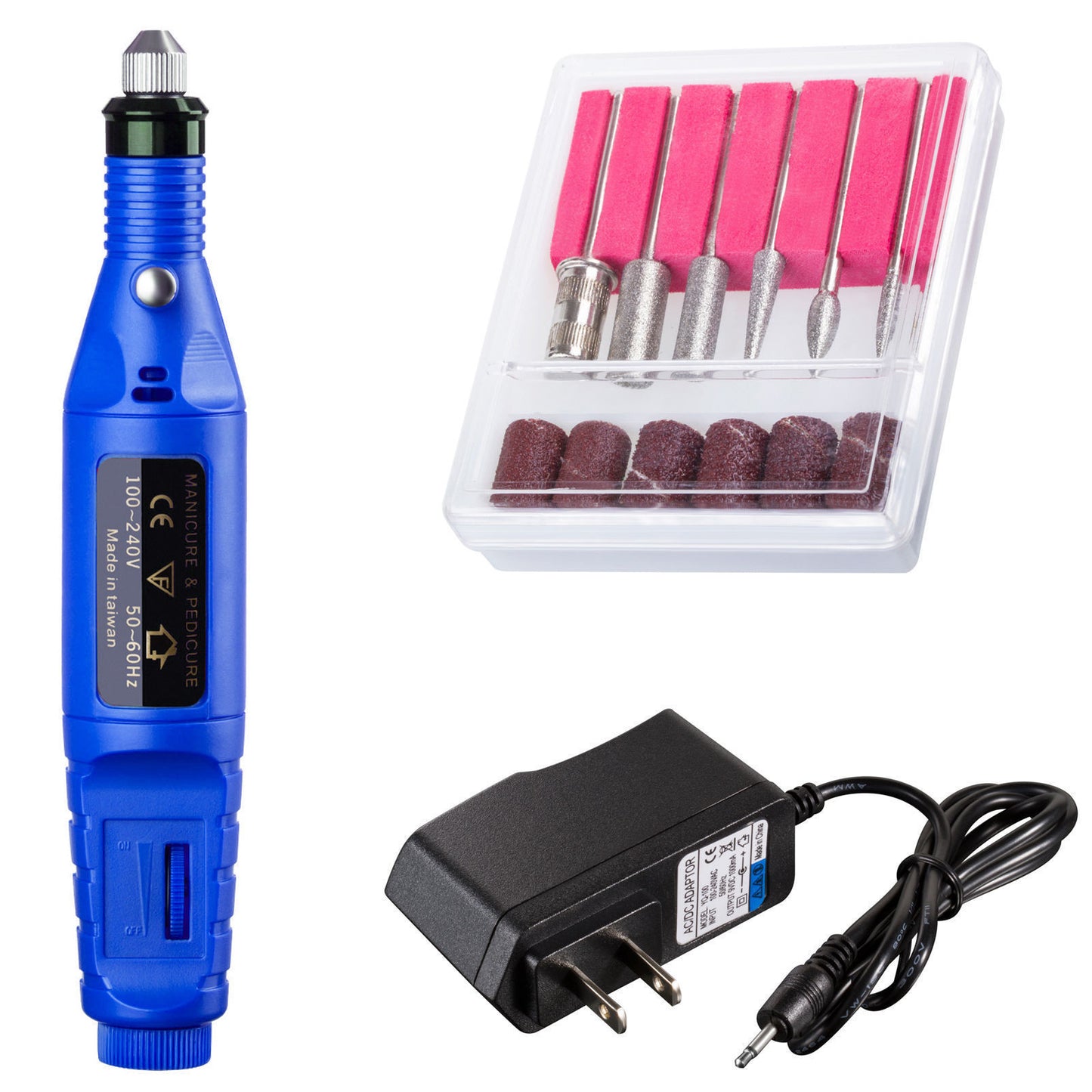 Nail File Drill Kit Electric Manicure Pedicure Acrylic Portable Salon Machine