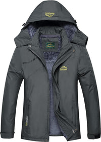 Men'S Mountain Ski Jacket Waterproof Windproof Rain Jacket for Mens Snow Winter Coat