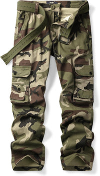 Womens Cargo Pants with Pockets Outdoor Casual Ripstop Camo Tactical Combat Work Pants