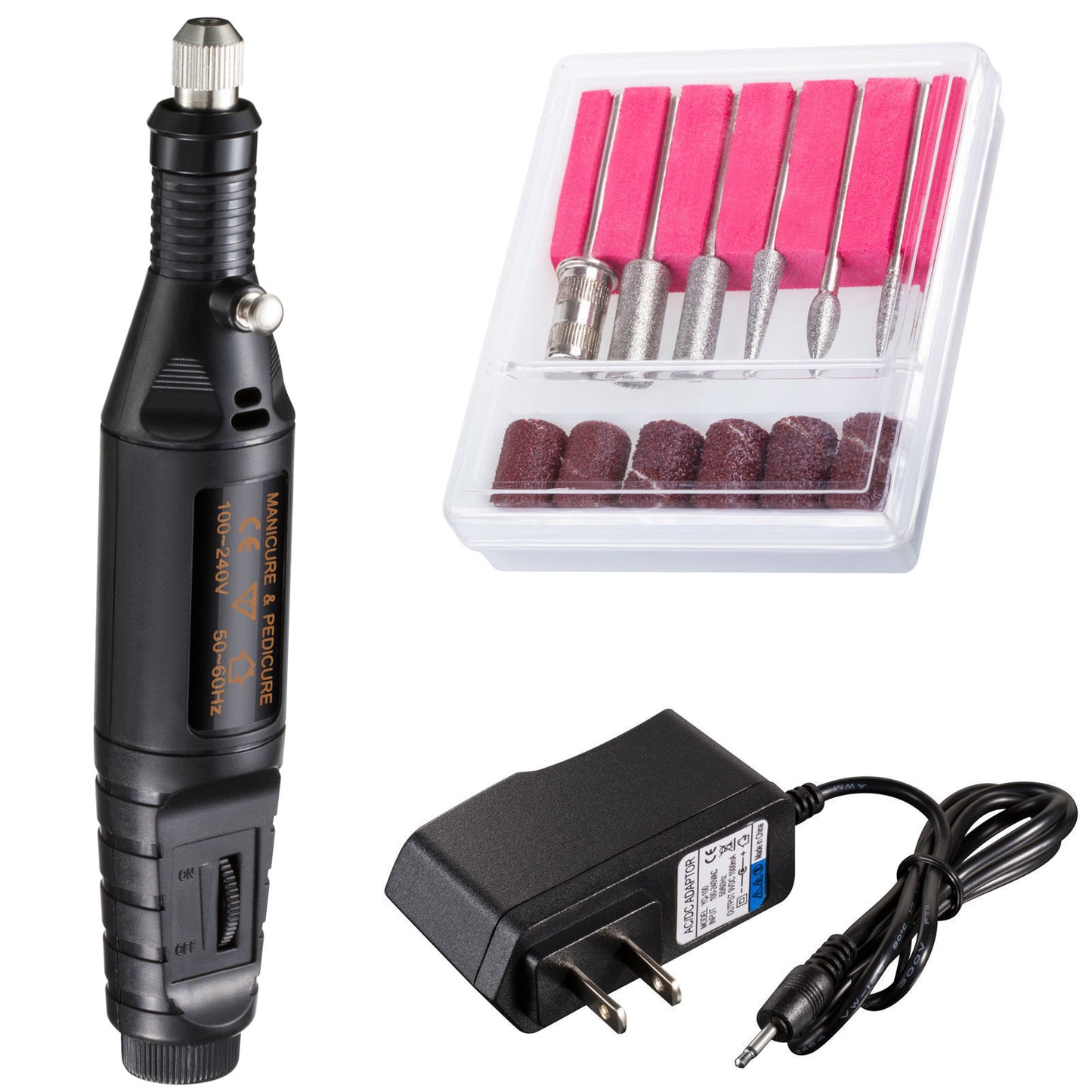 Nail File Drill Kit Electric Manicure Pedicure Acrylic Portable Salon Machine