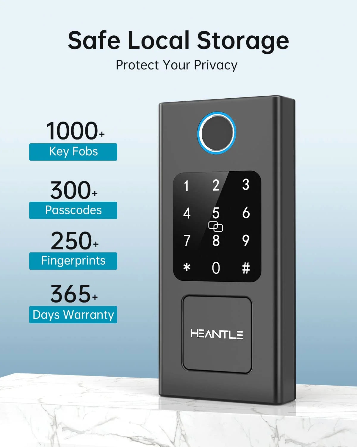 Smart Door Lock, Keyless Entry Door Lock Fingerprint Electronic Deadbolt Digital Bluetooth Biometric Door Locks with Keypads Smart Locks for Front Door, Auto Door Lock Work with App