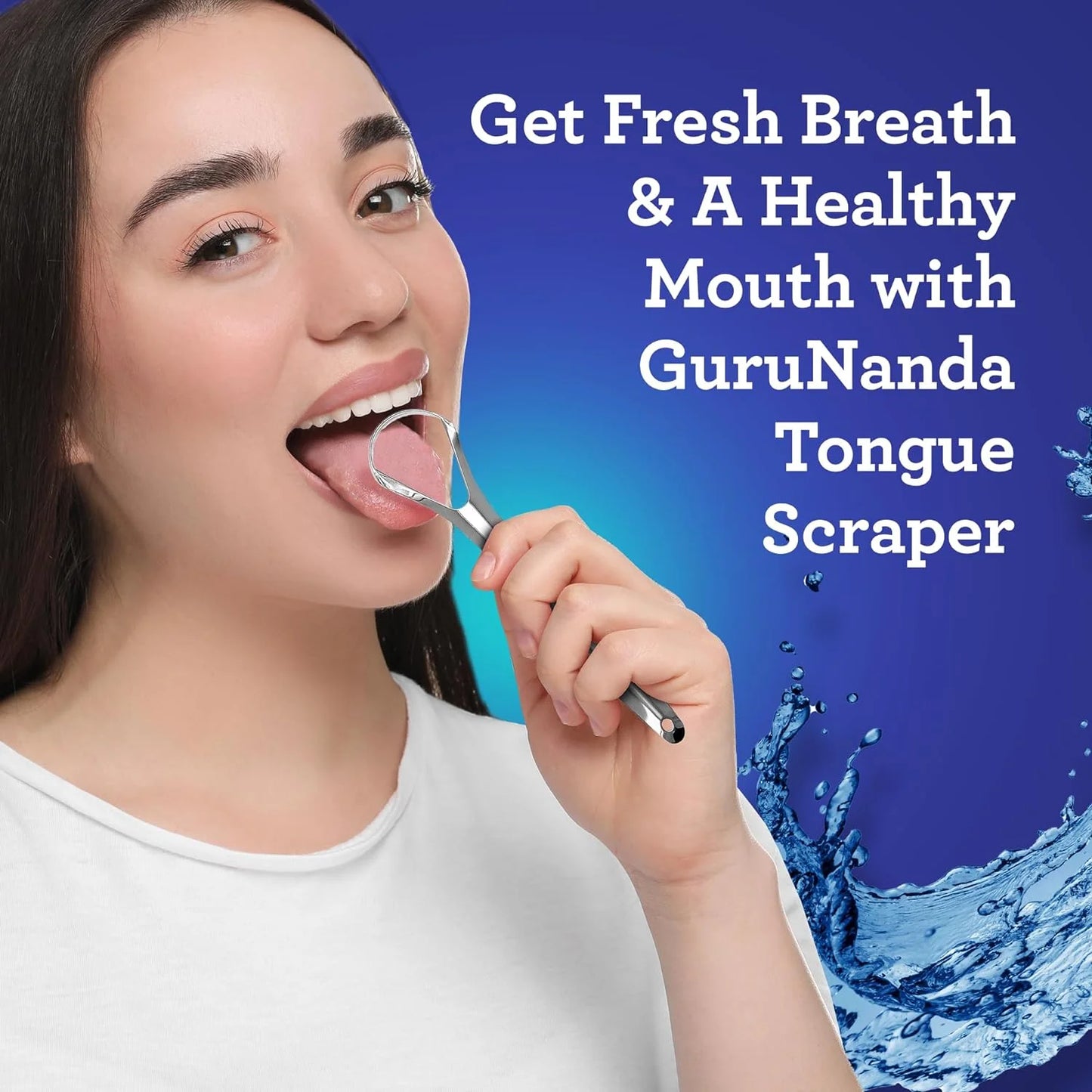 Tongue Scraper & Cleaner, Fights Bad Breath, Stainless Steel, 2 Pack