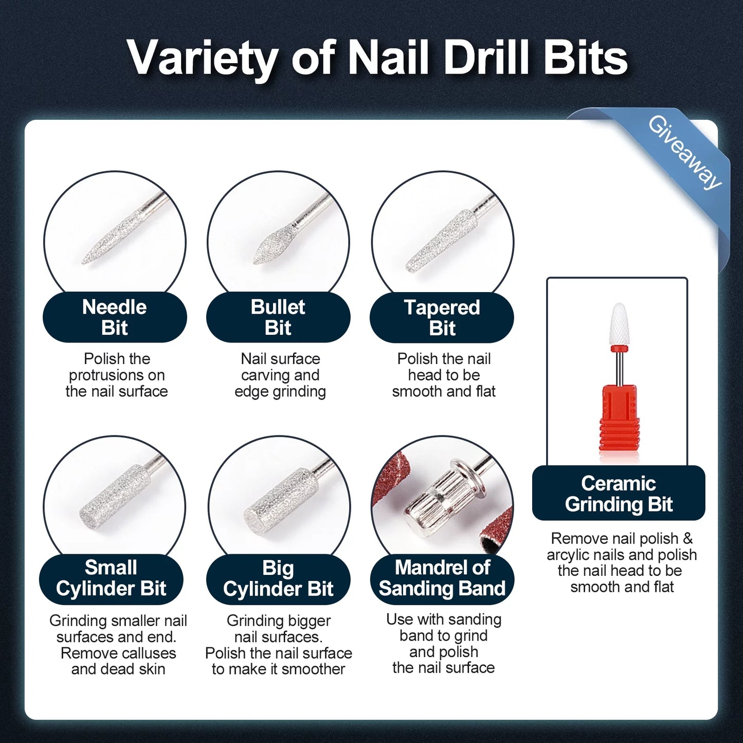Electric Nail Drill Machine, 30000RPM Professional Nail Drill Kit Red