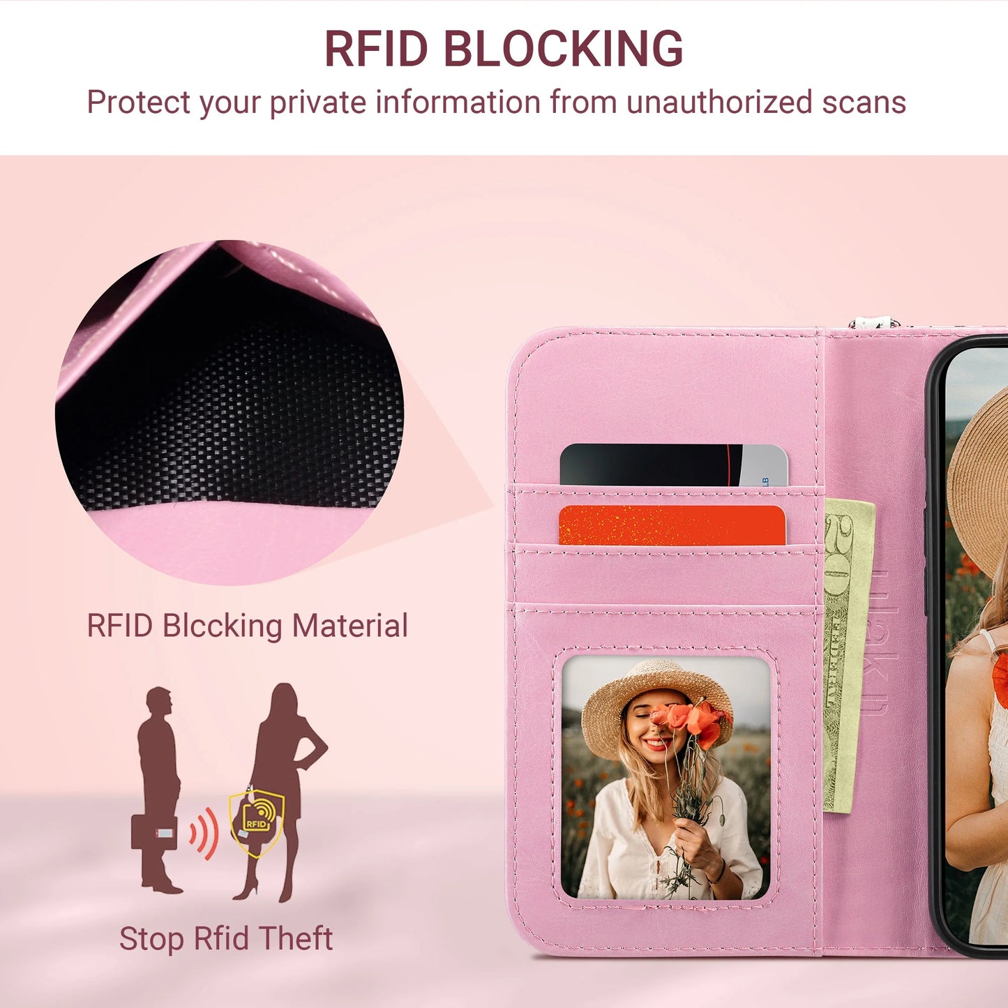 Iphone 13 Pro Wallet Case for Women Girls, Kickstand PU Leather Phone Case with Card Holder for Apple Iphone 13 Pro 6.1 Inch 2021, Wild Flora