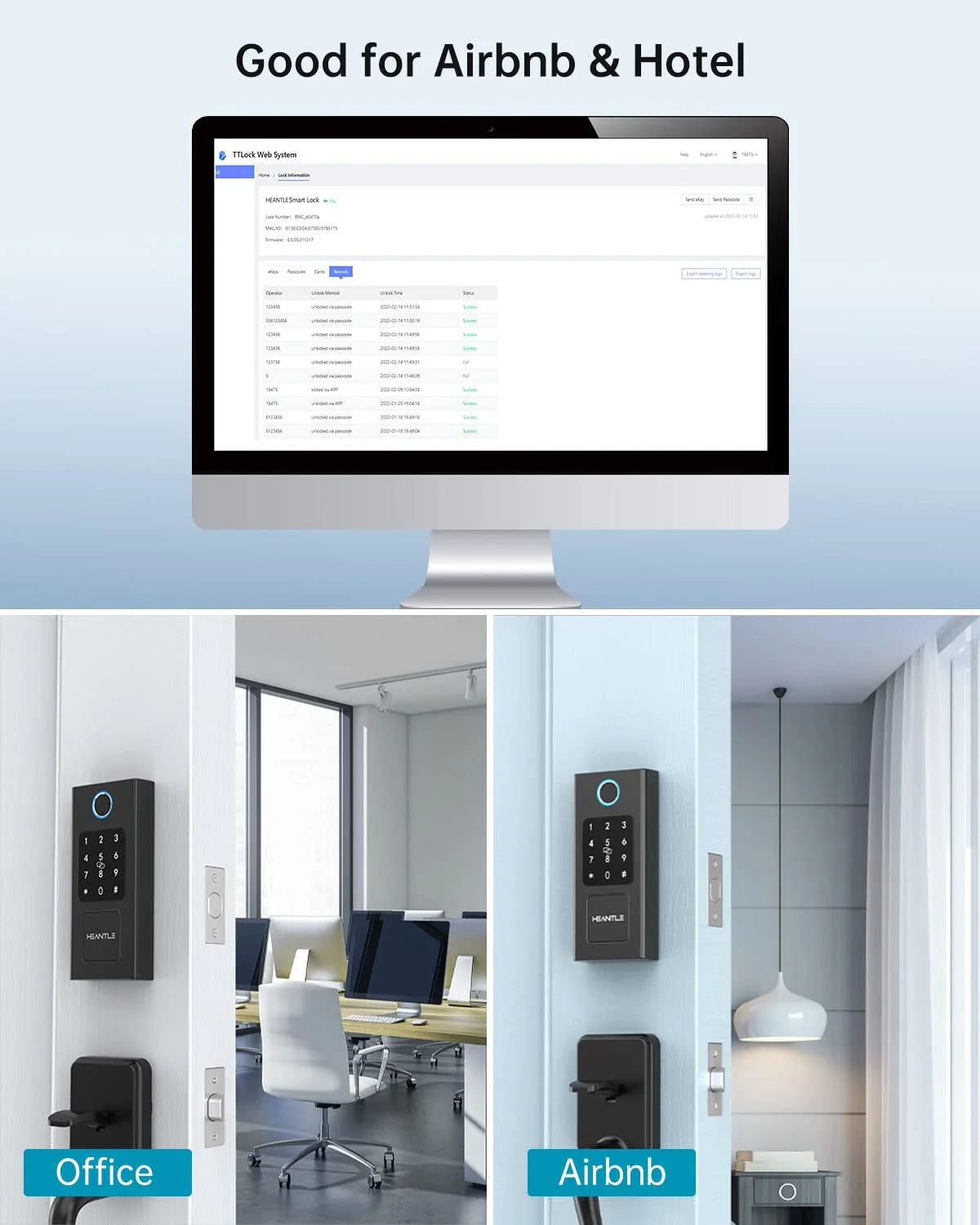 Smart Door Lock, Keyless Entry Door Lock Fingerprint Electronic Deadbolt Digital Bluetooth Biometric Door Locks with Keypads Smart Locks for Front Door, Auto Door Lock Work with App