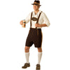 Bavarian Guy Lederhosen Halloween Fantasy Costume Male, Adult, Brown