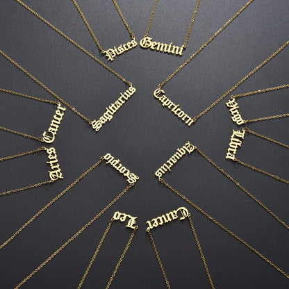 Zodiac Necklaces for Women Constellation Necklace Cancer Leo Virgo Necklace Birthday Jwelry Gifts for Friends