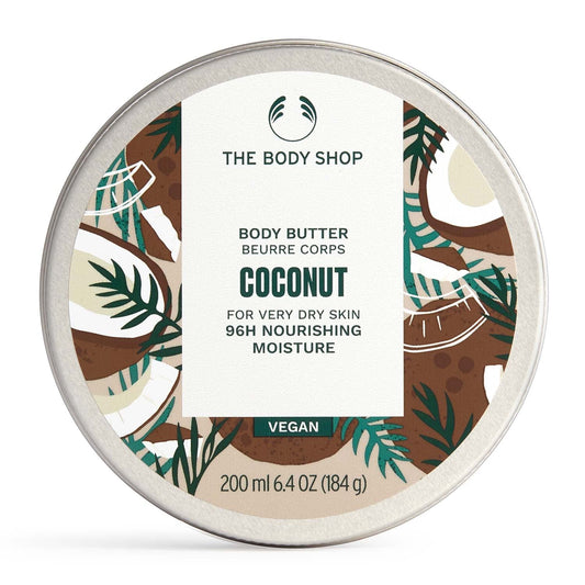 Coconut Body Butter – Nourishing & Moisturizing Skincare for Very Dry Skin – Vegan – 6.4 Oz