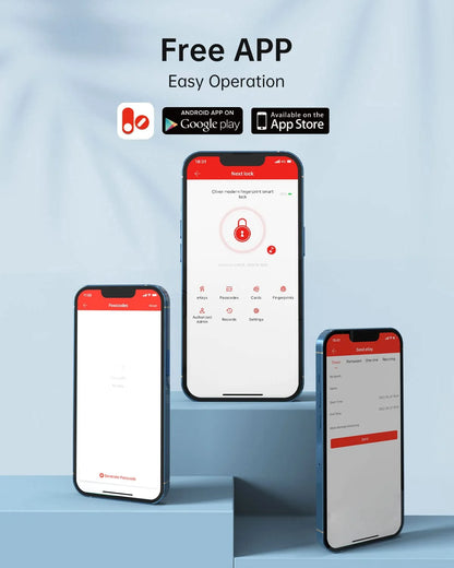 Smart Door Lock,  Keyless Entry Door Lock Fingerprint Electronic Deadbolt Digital Bluetooth Biometric Door Locks with Keypads Smart Locks for Front Door, Auto Door Lock Work with App