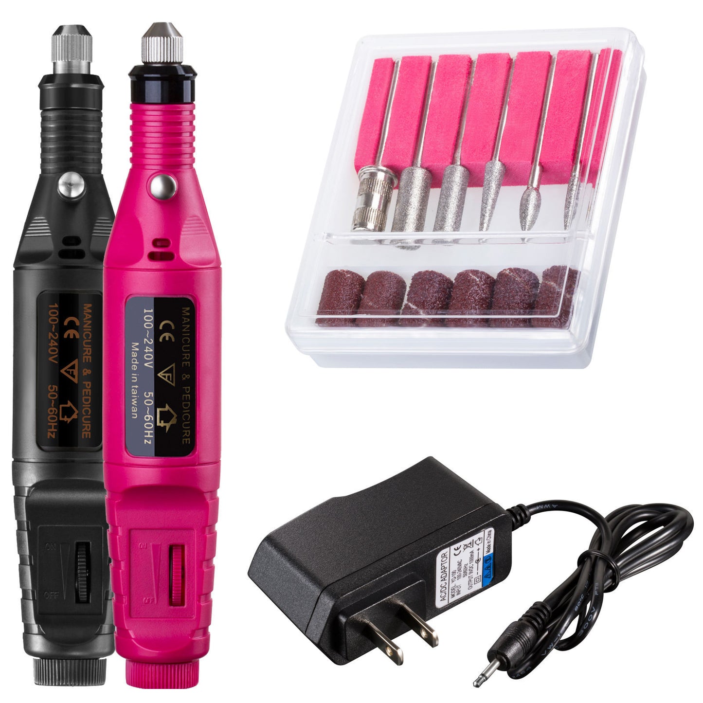 Nail File Drill Kit Electric Manicure Pedicure Acrylic Portable Salon Machine