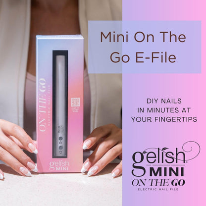 Gelish MINI on the Go Electric Nail File - Lightweight, Portable Nail Drill, Sha