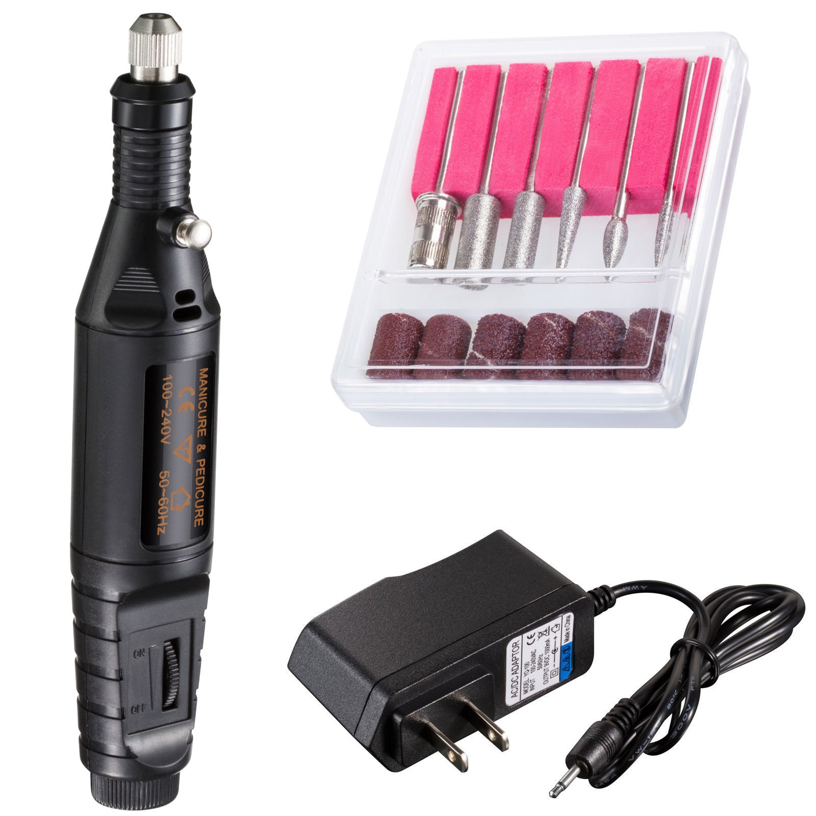 Nail File Drill Kit Electric Manicure Pedicure Acrylic Portable Salon Machine