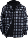 Heavy Thick Flannel Plaid Jacket Sherpa Fleece Lined Hoodies for Men Zip up Winter Warm Coat Buffalo Zipper Sweatshirt