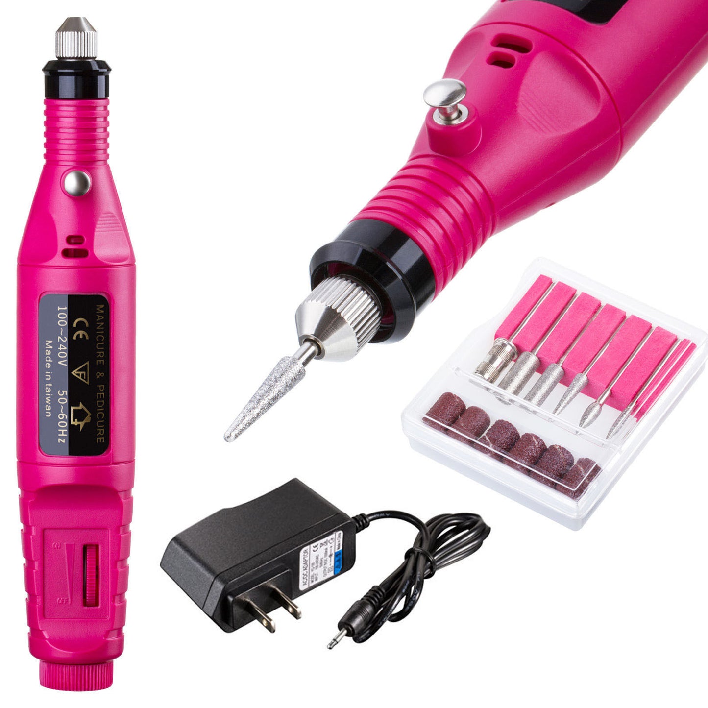 Nail File Drill Kit Electric Manicure Pedicure Acrylic Portable Salon Machine