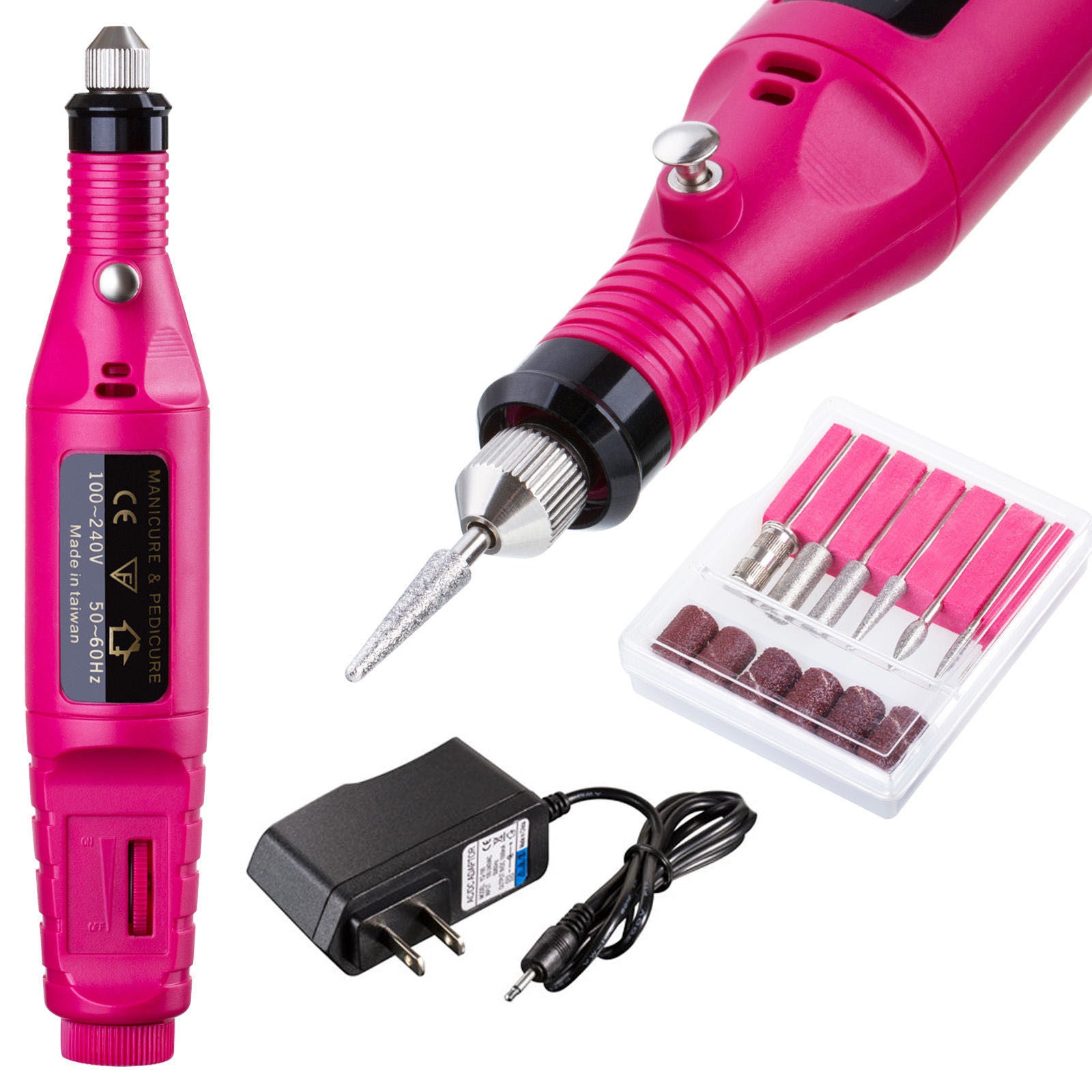 Nail File Drill Kit Electric Manicure Pedicure Acrylic Portable Salon Machine