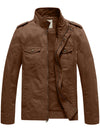 Men'S Lightweight Cotton Jacket Canvas Cargo Jacket Coffee XL
