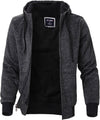 Thick Fleece Hoodie for Men Winter Warm Heavyweight Sherpa Lined Zip up Hooded Jacket