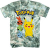 Pokemon Mens Pikachu Game Shirt - Gotta Catch Em All - Official Tie Dye T-Shirt
