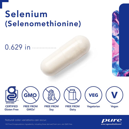 Selenium - 200 Mcg - for Healthy Cellular Function, Immune System & Antioxidant Defenses - Mineral Supplement - Vegan & Gluten Free - 60 Capsules