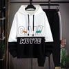 Spring Autumn Men'S Sets Japan Style Trend Pullover Hoodies Men+Casual Harajuku Streetwear Sweatpants Fashion Men Clothing Sets