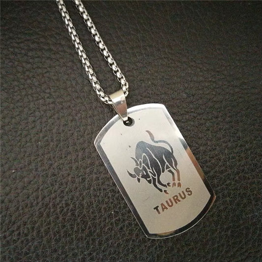 Leo 12 Constellations Necklace for Men/Women Birthday Gifts Stainless Steel Gold Color Scorpio Pendant Zodiac Sign Jewelry