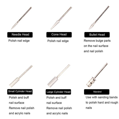 Electric Nail Drill Kit Pedicure Machine Tool Nail Drill Bits Nail Manicure Set Professional Nail Art