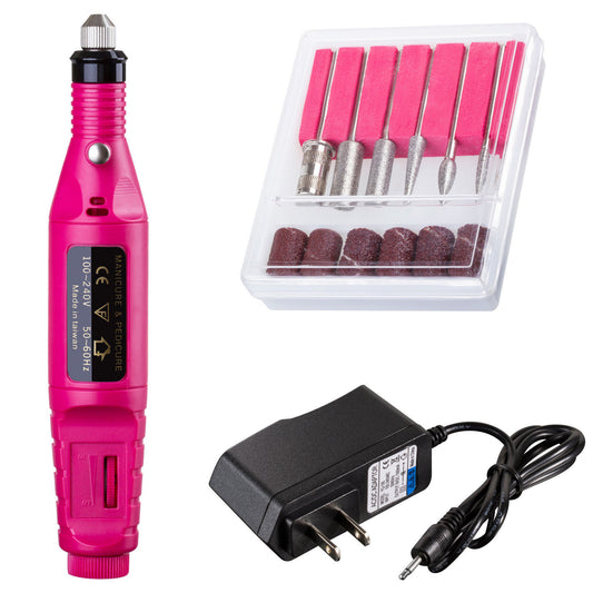 Nail File Drill Kit Electric Manicure Pedicure Acrylic Portable Salon Machine